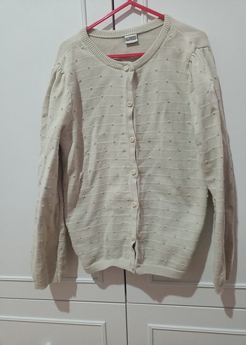 Düğmeli Bej kız çocuk kazak, LC Waikiki - Görsel 2