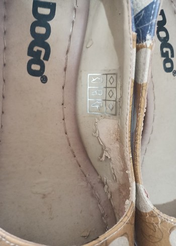 Bej Puantiyeli Kadın Dolgu Topuklu Ayakkabı - Görsel 9