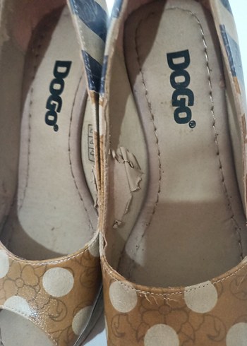 Bej Puantiyeli Kadın Dolgu Topuklu Ayakkabı - Görsel 7