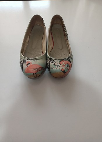 Renkli Baskılı Kadın Dolgu Topuklu Babet - Görsel 3