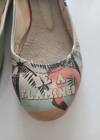 Renkli Baskılı Kadın Dolgu Topuklu Babet - Görsel 6