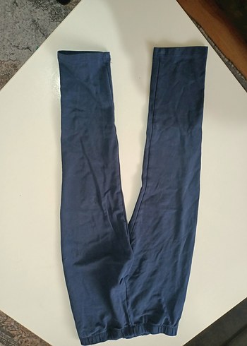 lacivert  kız ocuk penye tayt - Görsel 2