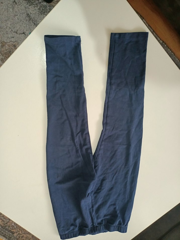 lacivert  kız ocuk penye tayt - Görsel 2