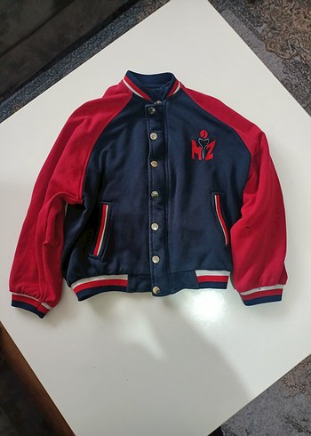 Kırmızı Lacivert Erkek Çocuk Düğmeli Ceket - Görsel 2