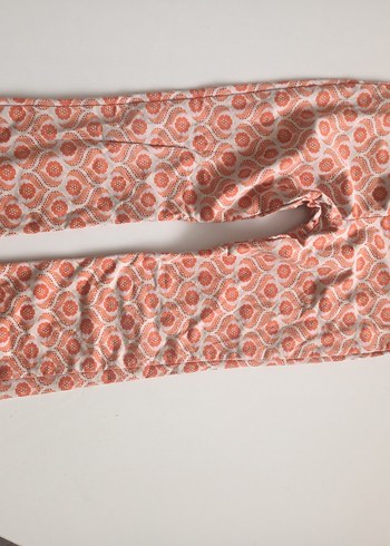 Turuncu Batik Desenli kız çocuk İspanyol paça tayt lcwaikiki - Görsel 2