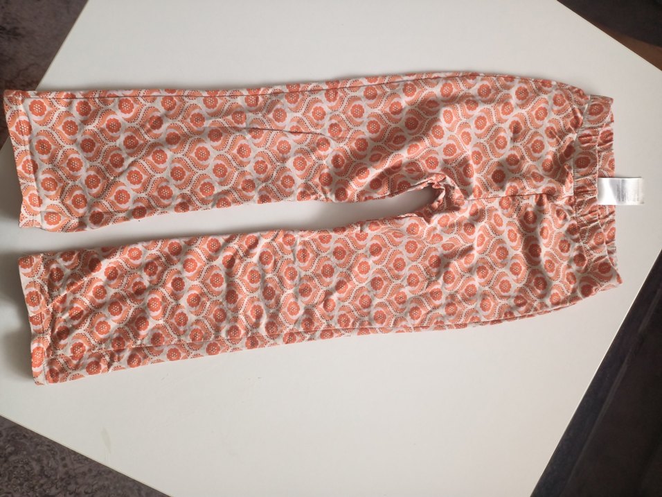 Turuncu Batik Desenli kız çocuk İspanyol paça tayt lcwaikiki - Görsel 2