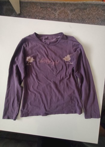 kadın  Mor Uzun Kollu pijama üstü - Görsel 3