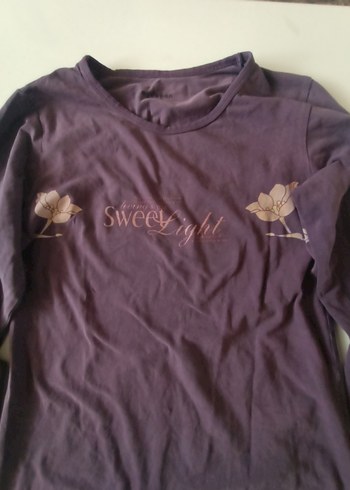 kadın  Mor Uzun Kollu pijama üstü - Görsel 2