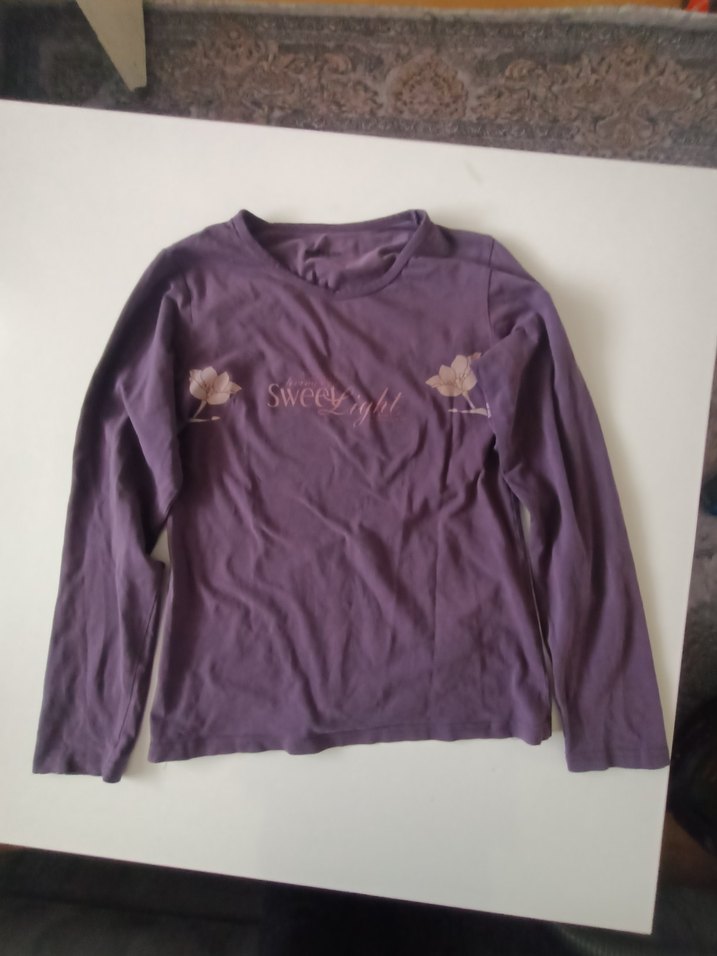 kadın  Mor Uzun Kollu pijama üstü - Görsel 3