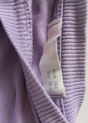 lila Kız Çocuk Sweatshirt ve Eşofman Takımı - Görsel 3