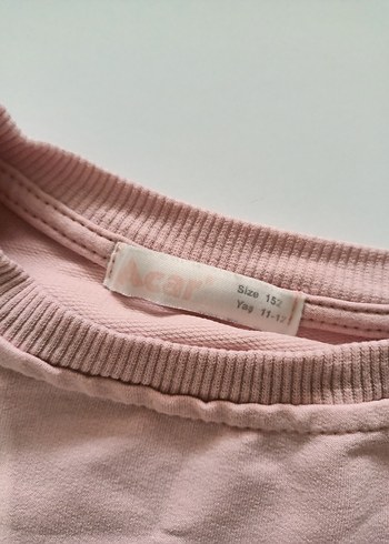 Kız Çocuk Pembe Fırfırlı Sweatshirt - Görsel 5