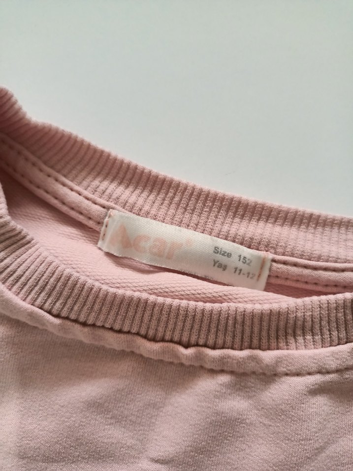 Kız Çocuk Pembe Fırfırlı Sweatshirt - Görsel 5