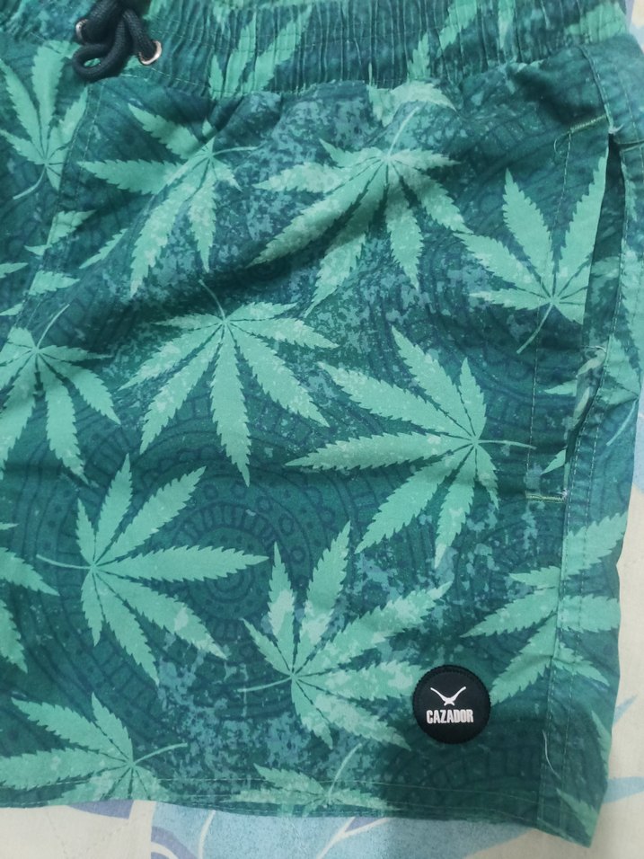 Erkek Yeşil Desenli, Deniz şortu, Mini Şort, cazador marka - Görsel 3