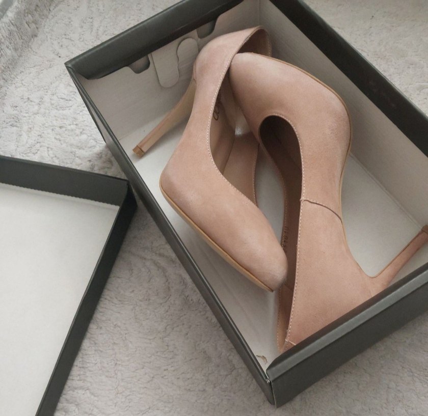 Bej Süet Stiletto Kadın Ayakkabı - Görsel 2