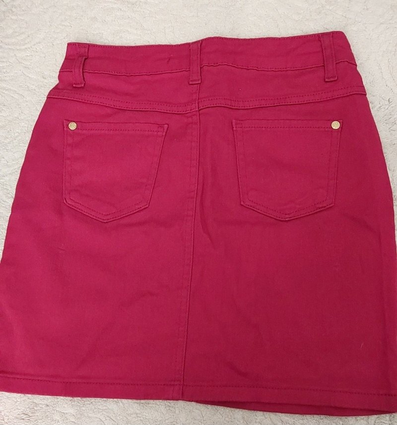 kırmızı Basic Mini Etek - Görsel 2