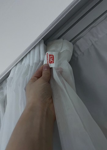 Modern Beyaz Düz Tül Perde - Görsel 3