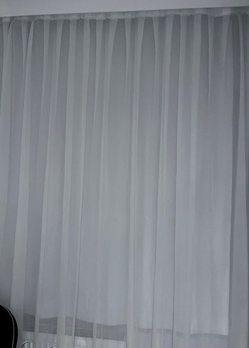 Modern Beyaz Düz Tül Perde - Görsel 2