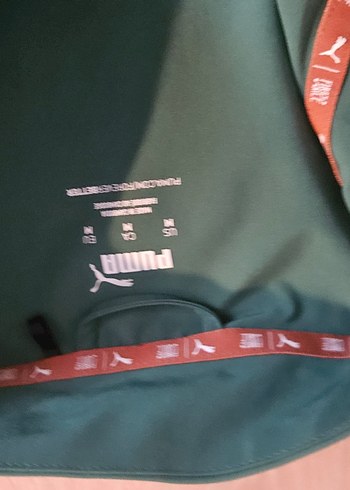 Puma Fermuarlı, Gevşek Kesim yeşil yağmurluk