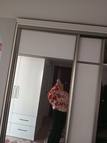 Diğer Batik desen yarasa kol swit m l olur