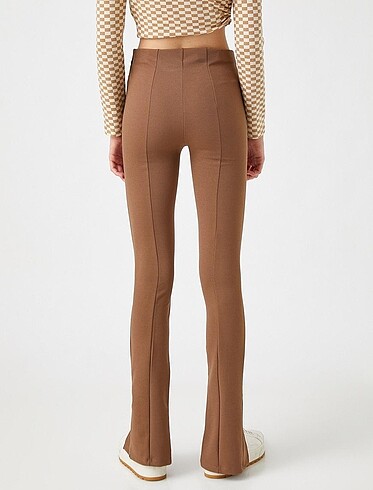 Yırtmaçlı İspanyol Paça Pantolon - Görsel 2