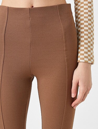 Yırtmaçlı İspanyol Paça Pantolon - Görsel 3