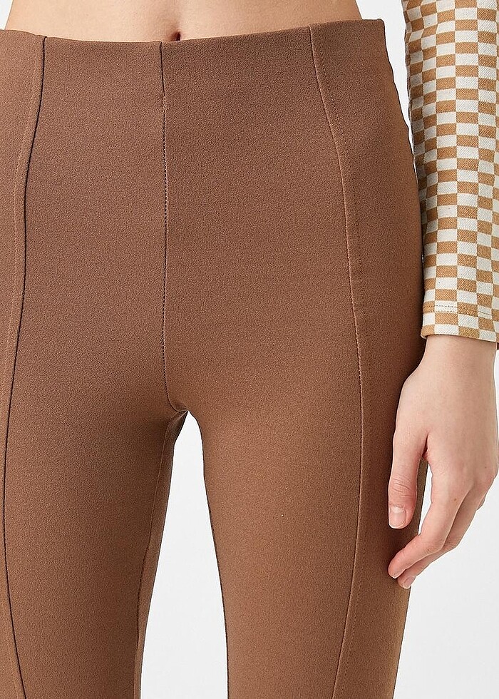 Yırtmaçlı İspanyol Paça Pantolon - Görsel 3