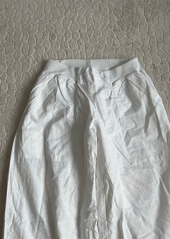 American Vintage Beyaz Keten Salaş Kadın Pantolon