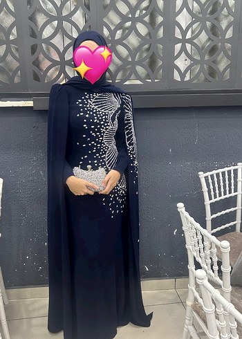 Siyah Payetli Uzun Kol Elbise - Görsel 2