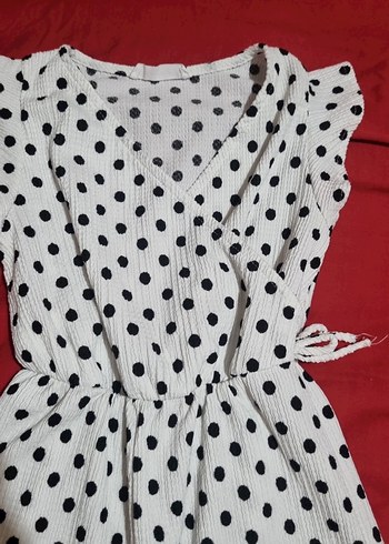 Puantiye Desenli Uzun kiz cocuk zara Tulum - Görsel 2