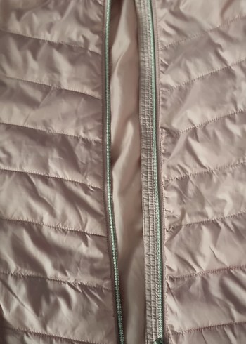 Kız Çocuk Pudra Pembe Kapüşonlu Kışlık Mont h m - Görsel 3