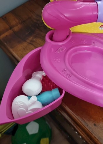 Renkli Pembe Çocuk Makyaj Masası - Görsel 2