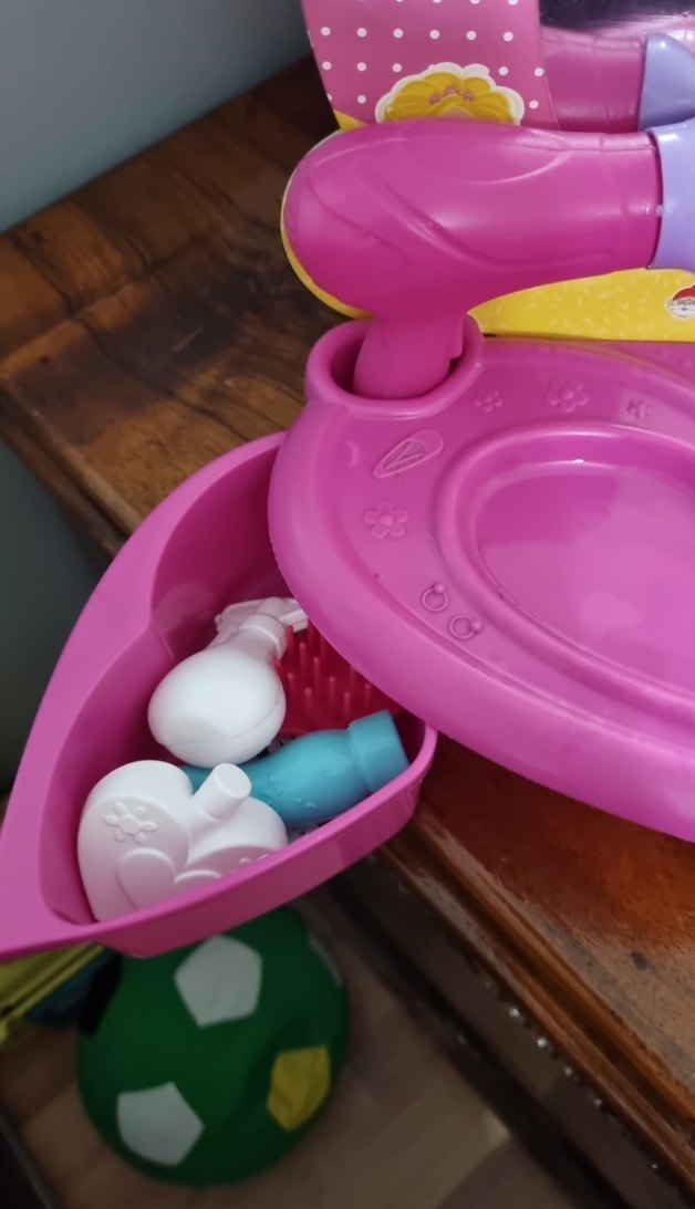 Renkli Pembe Çocuk Makyaj Masası - Görsel 2