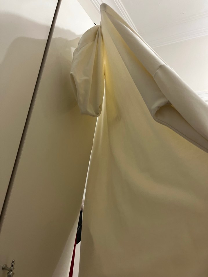 Uzun Kollu Beyaz Pamuklu Kadın Tunik - Görsel 3