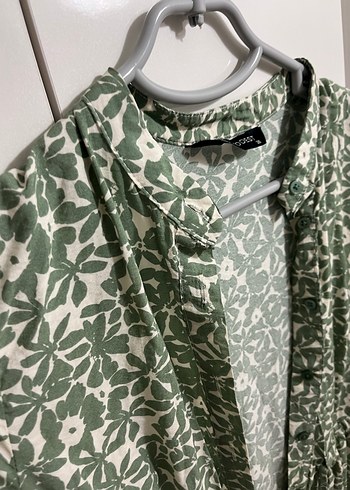 Yeşil Desenli Uzun Bohem Elbise - Görsel 4