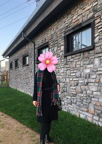 Uzun Siyah düğmeli  Kadın Kimono - Görsel 2