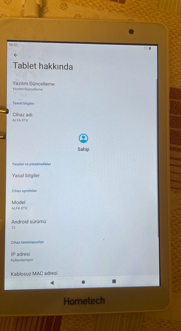 Beyaz Hometech Tablet Alfa 8tx - Görsel 3