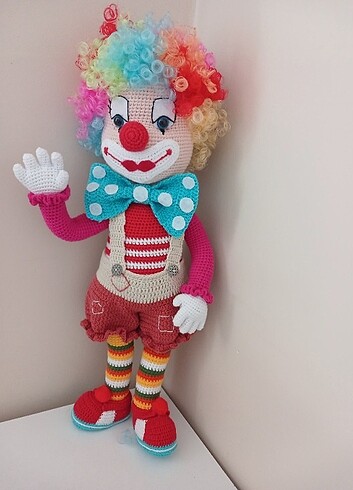 Amigurumi sevimli palyaco 60 cm