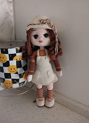 Organik amigurumi yeliz bebek 40 cm