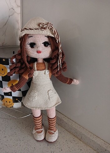  Organik amigurumi yeliz bebek 40 cm
