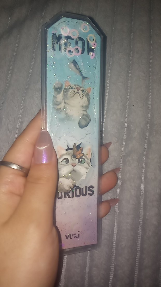 Renkli Pastel Kedi Aksesuarı - Curious Yazılı - Görsel 3