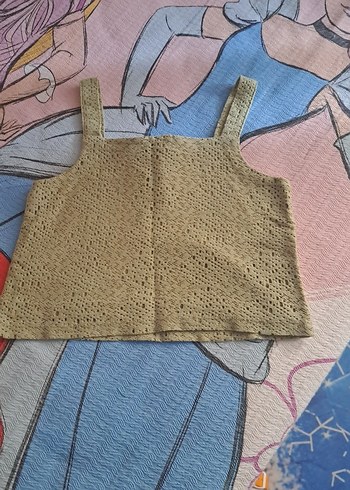 mint yeşili Örme Mini Atlet çocuk üst 7_8 yaş - Görsel 3