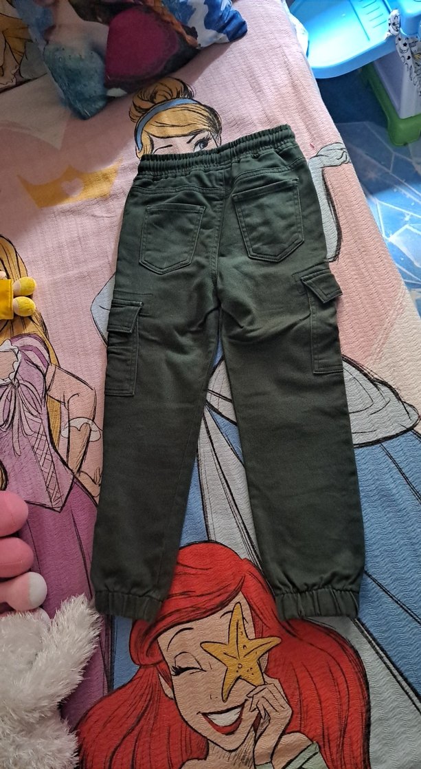 haki Erkek Çocuk Bol Kesim Kargo Pantolon 6_7 yaş - Görsel 2