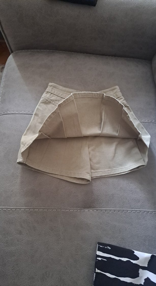 Bej Pilili Mini Etek 9_10 yaş - Görsel 2