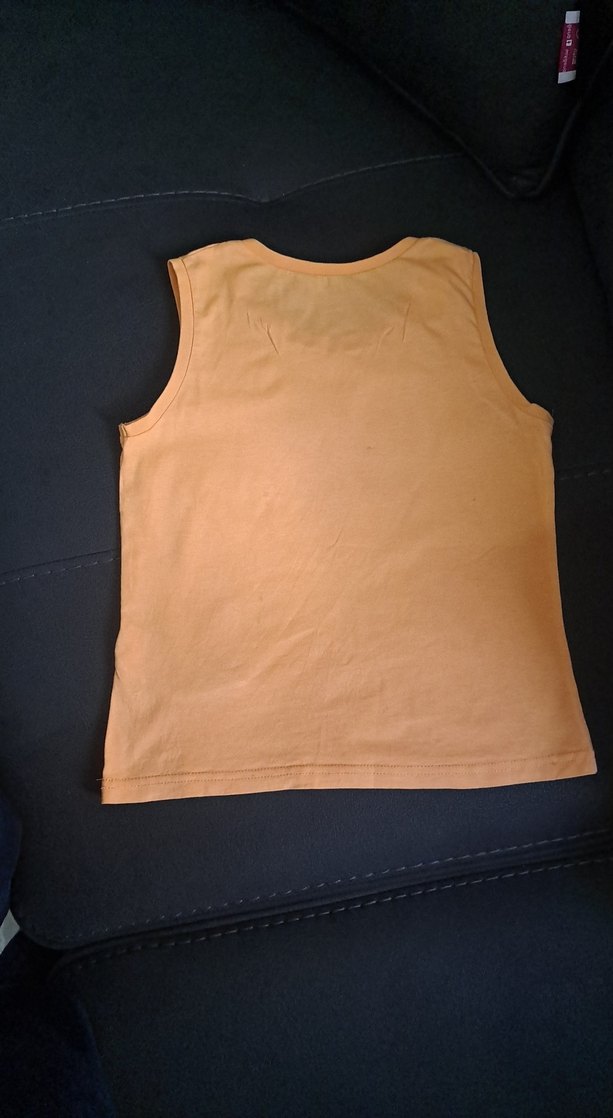 turuncu Baskılı erkek çocuk  Kolsuz Mini Atlet  6_7 yaş - Görsel 2