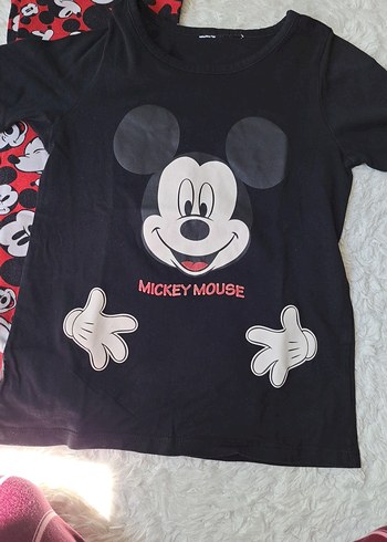 kız &Erkek Mickey Mouse Baskılı Pamuklu Pijama Takımı 7 &8 yaş - Görsel 2