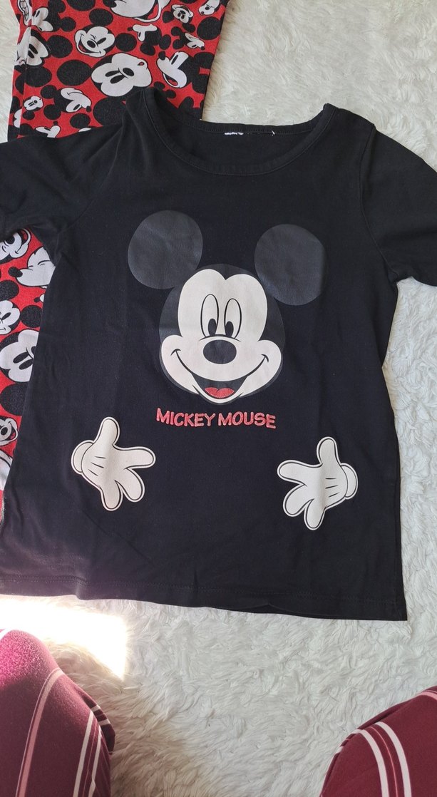 kız &Erkek Mickey Mouse Baskılı Pamuklu Pijama Takımı 7 &8 yaş - Görsel 2