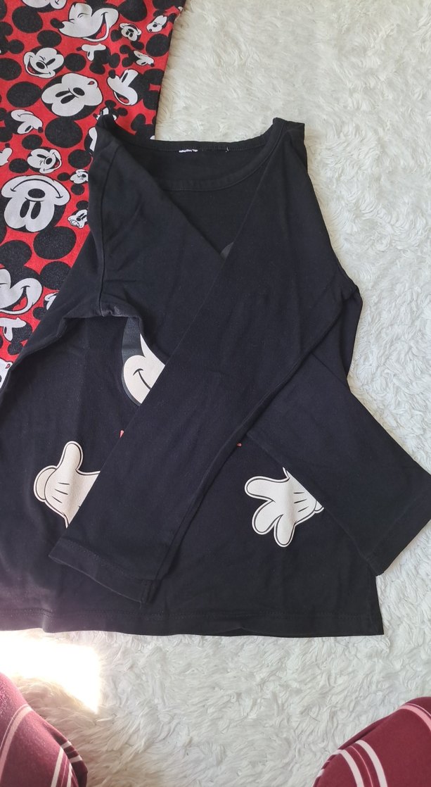 kız &Erkek Mickey Mouse Baskılı Pamuklu Pijama Takımı 7 &8 yaş - Görsel 3
