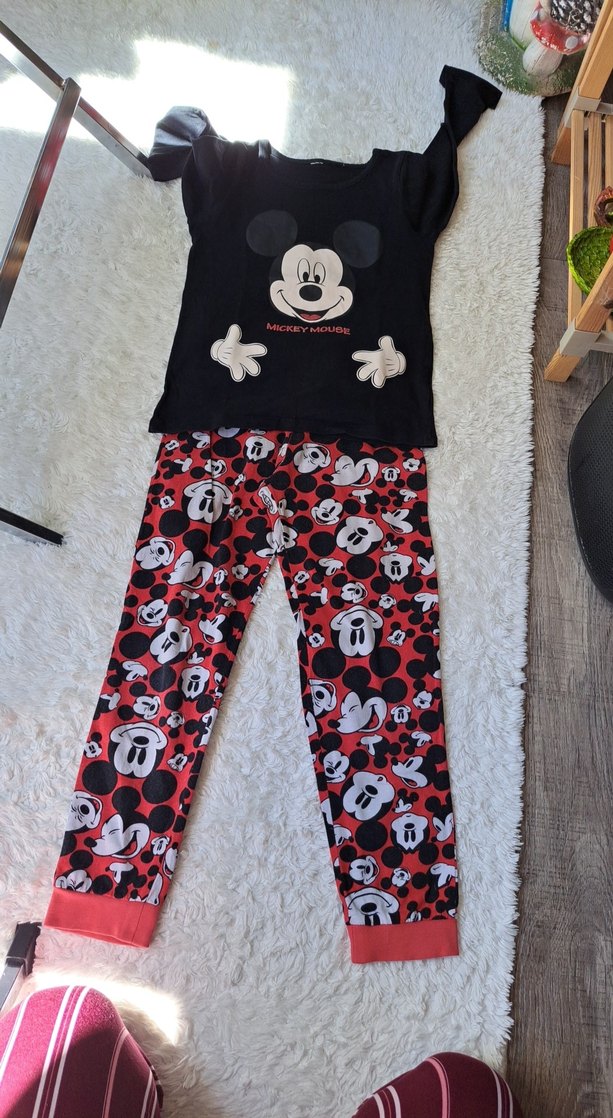 kız &Erkek Mickey Mouse Baskılı Pamuklu Pijama Takımı 7 &8 yaş - Görsel 5
