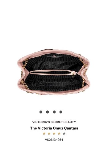 Beden pembe Renk Victoria's Secret Pudra Deri Zincir Detaylı Çanta
