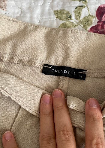 Trendyol & Milla Bej Kadın Midi Kumaş Pantolon